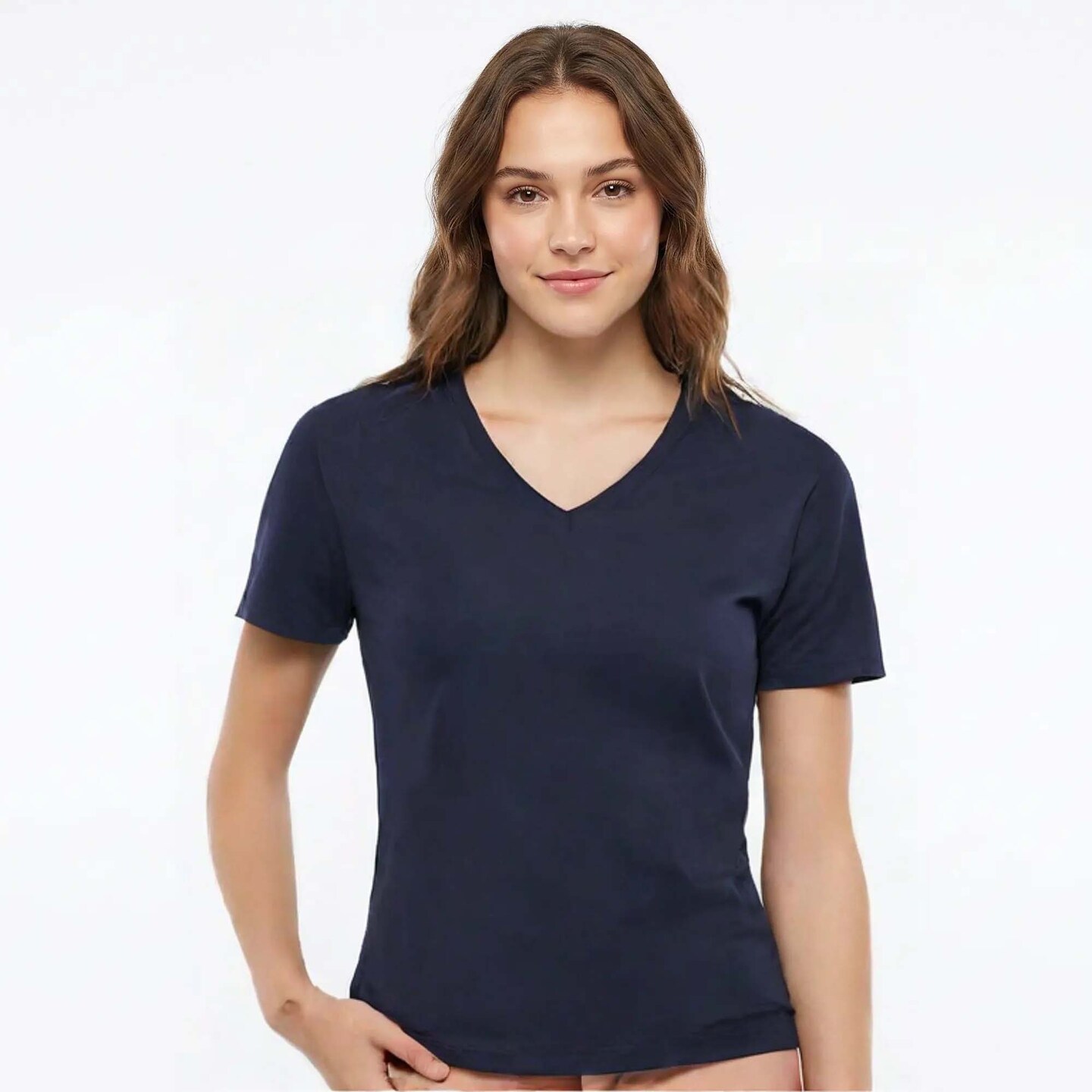 BELLA + CANVAS Women’s Jersey Slim Fit V-Neck Short Sleeve T-Shirt for Feminine Style & Custom Print Tee