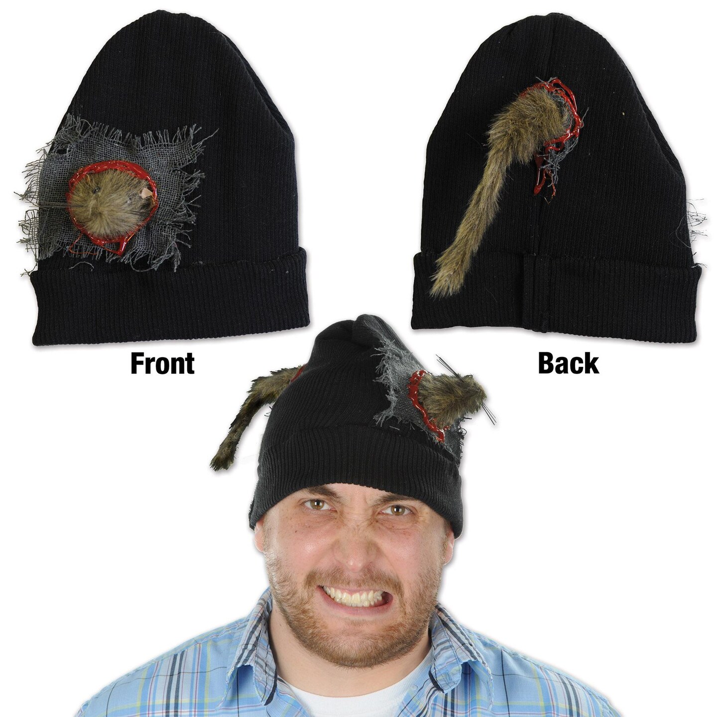 12 Pack Beistle Halloween Rat Knit Cap