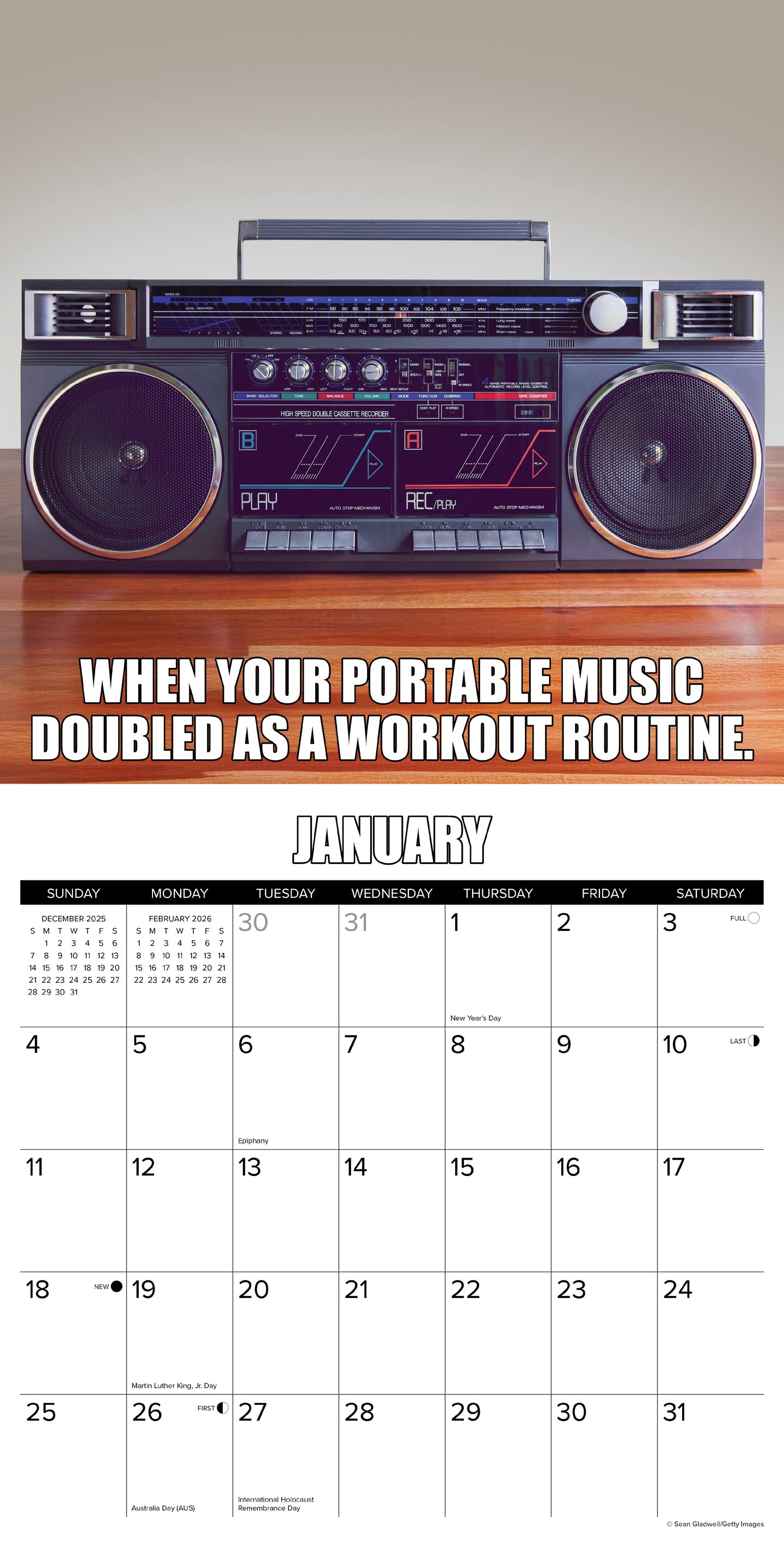 80&#x27;s Flashback 2026 Wall Calendar