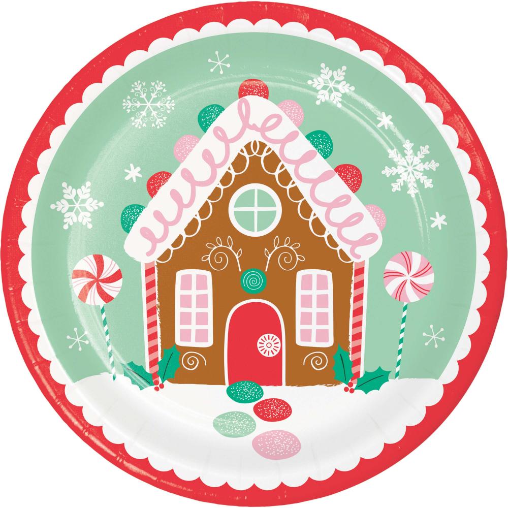 Holiday Sweets 8.75 inch Paper Dinner Plate (8/Pkg)