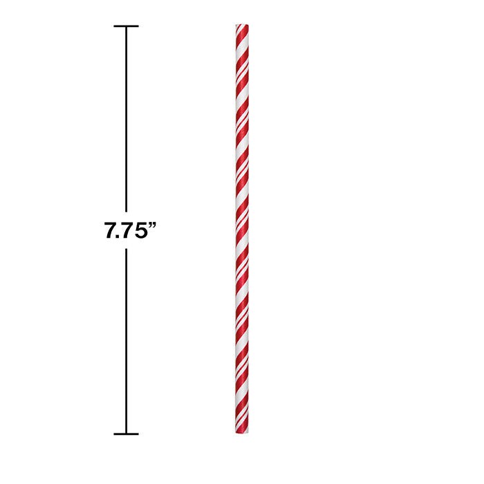 144 pc Bulk Classic Red and White Striped Flex Paper Straws