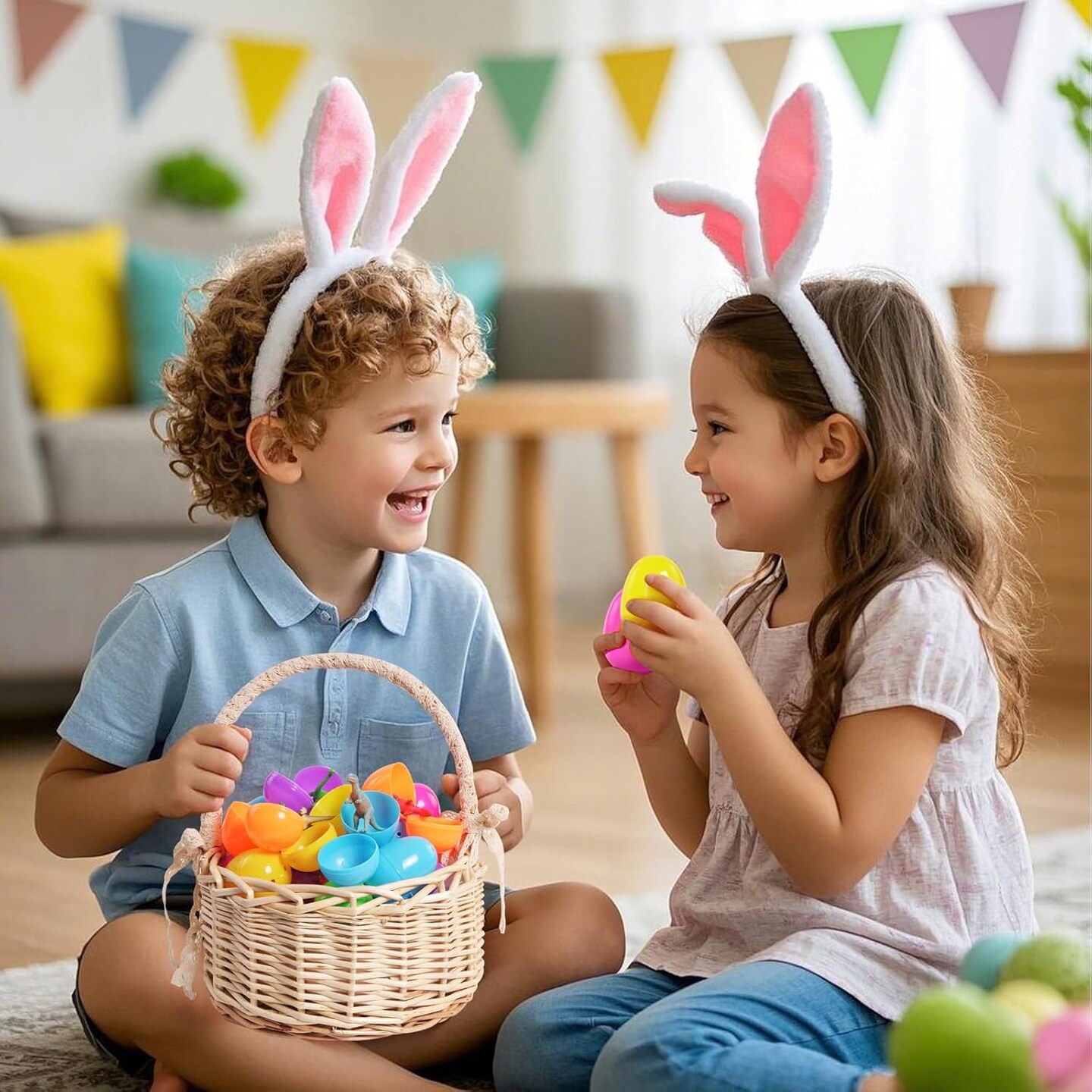 Easter Eggs with Mini Dinosuar for Kids, 24pcs Easter Basket Stuffers Easter Egg Hunt Filler Easter Classroom Prize Party Favor Supplies