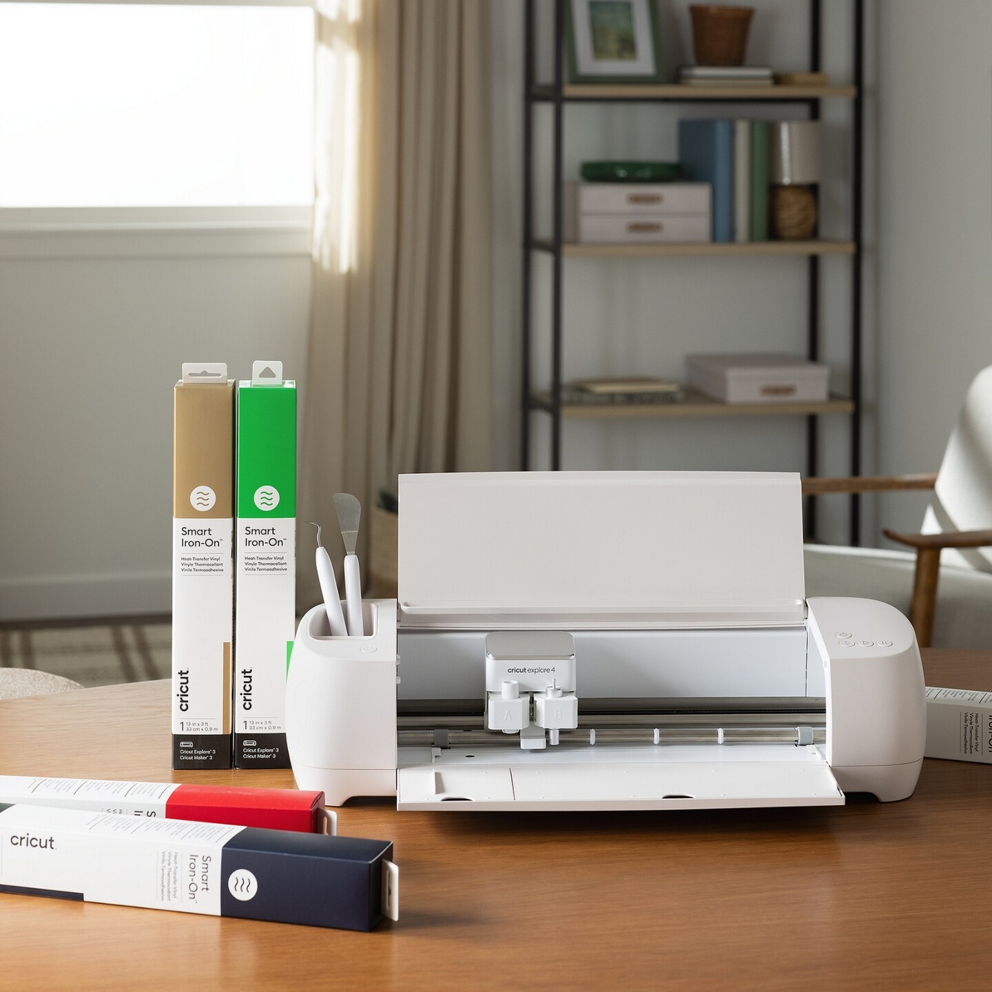 Cricut Explore 4 Cutting Machine and Easy Press 3 with HTV Materials Bundle