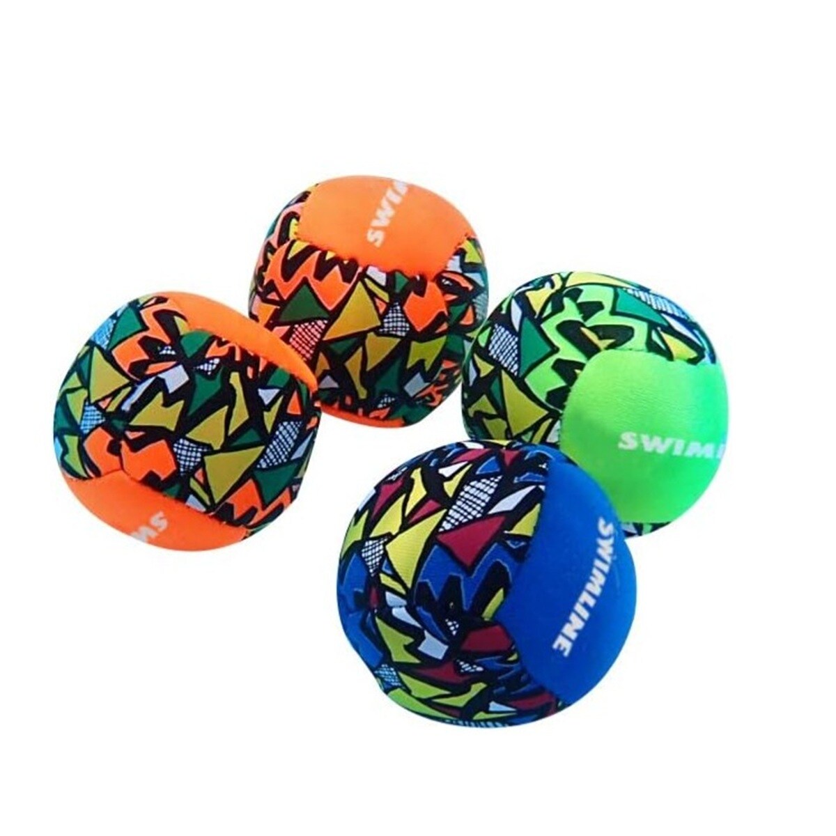 Swimline Squishy Neon Weighted Neoprene Swimming Pool Diving Balls - 2&#x22; - Set of 4