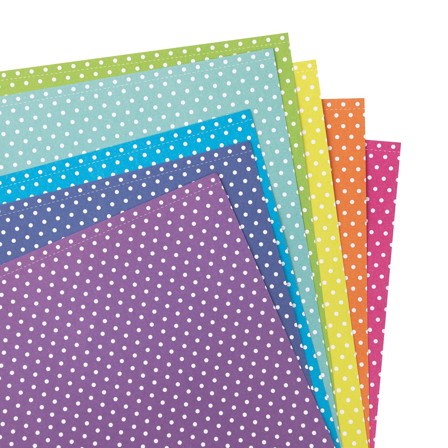 Colorbok 78lb Single-Sided Printed Cardstock 12"X12" 30/Pkg-Bright Spots, 6 Colors/5 Each