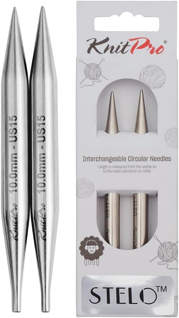 KnitPro Stelo Interchangeable Circular Knitting Needles 5" (13cm) Size 2.5 - 17