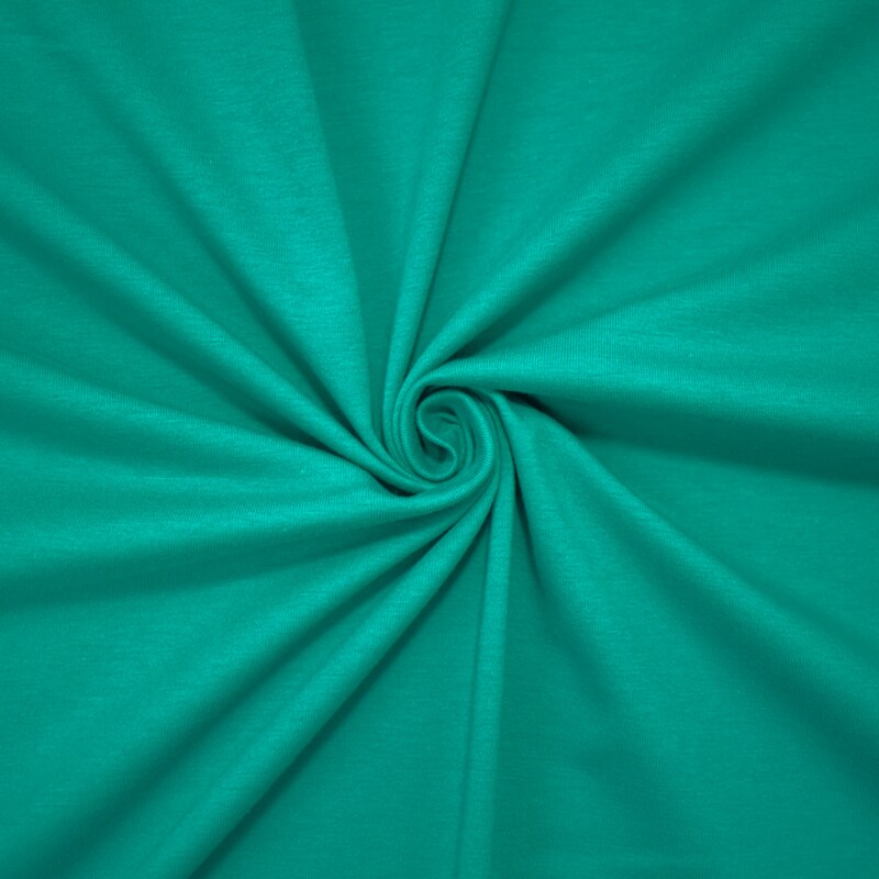 Green Cotton Stretch Spandex Solid Jersey Knit Fabric By the Yard