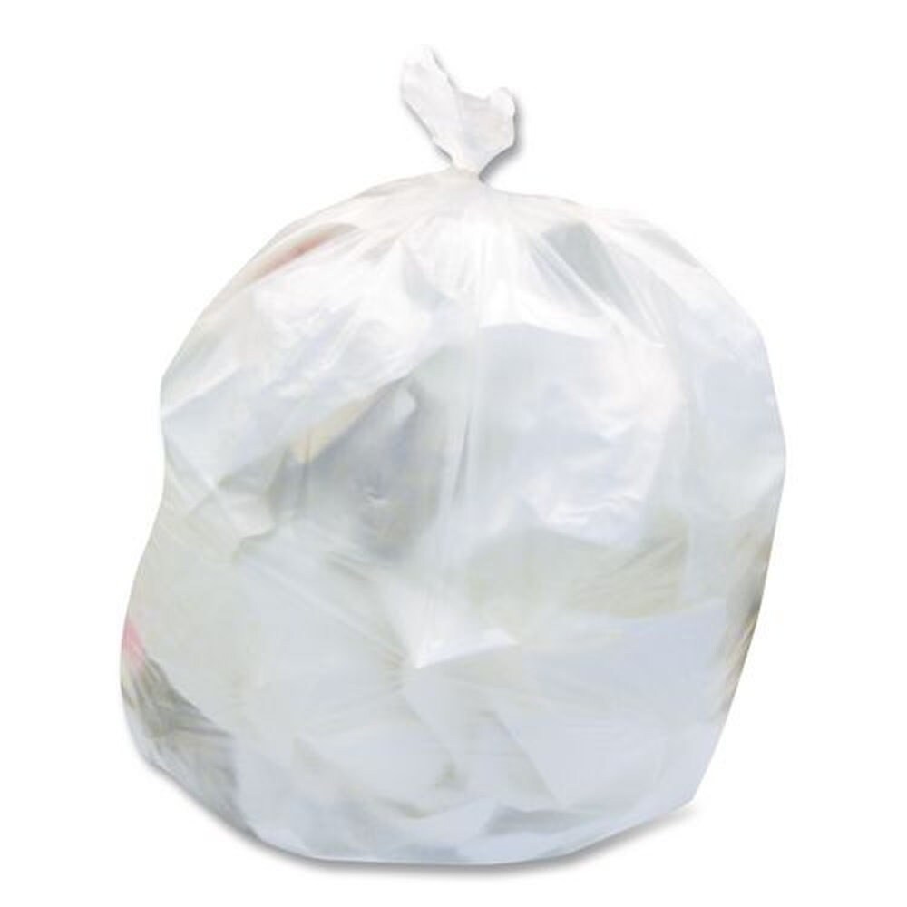 Heritage 30 in. x 37 in. 8 mic 30 Gallon High-Density Waste Can Liners - Natural (500/Carton)