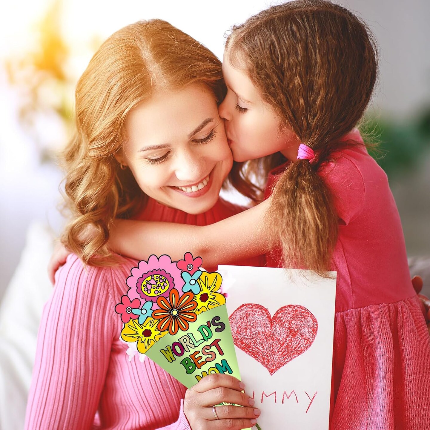Mother’s Day Card Making Kit – 12pcs DIY Flower Bouquet Coloring Cards for Mom, Happy Mother’s Day Craft Set for Classroom, School & Home Activities