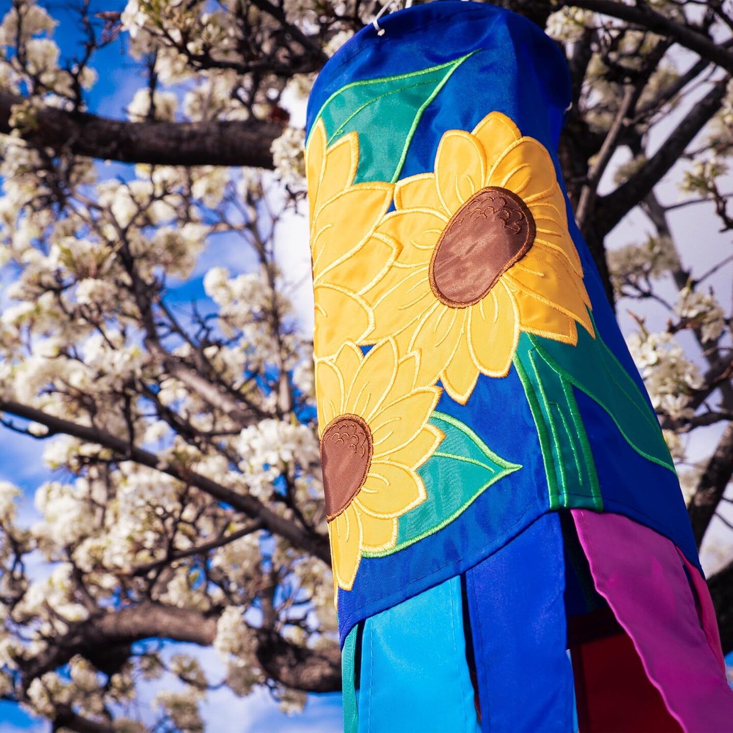 In the Breeze 5142 - Sunflowers 40 Inch Windsock - Outdoor Sunflower Decoration