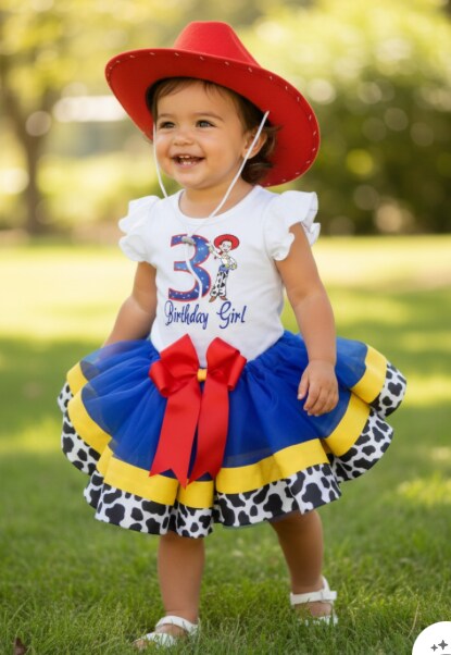 toy story birthday dress Baby Toddler Girls Tutu Outfit | JESSIE Ribbon Tutu Matching Tshirt or Onesie and Cowboy Hat | BIRTHDAY playground (and with our instock How to Use Boob Size:7/3XL  - 38G 38H 40DDD 40G