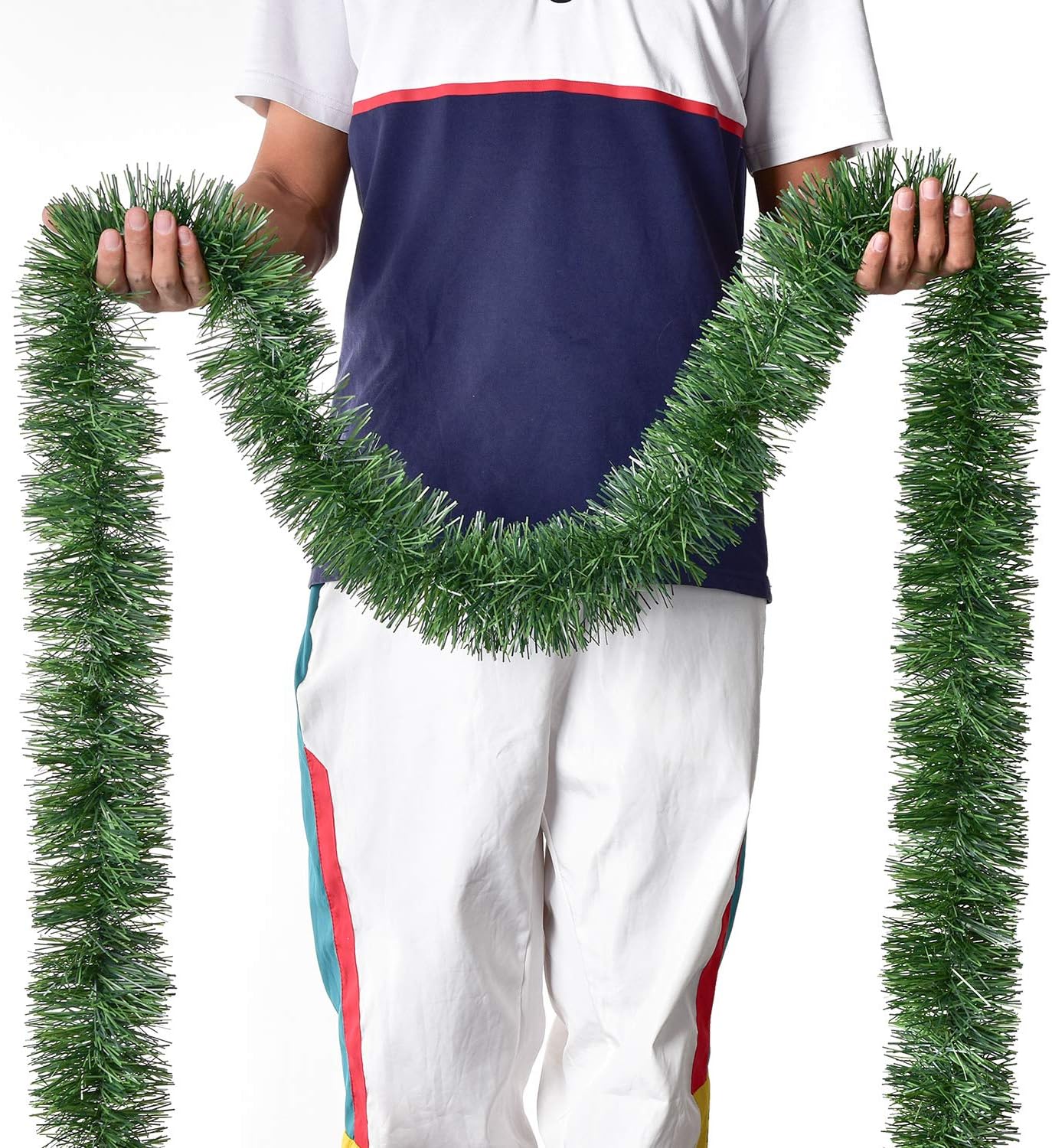 16.4ft Artificial Christmas Garland Decoration, Lighted Pine Garland Soft