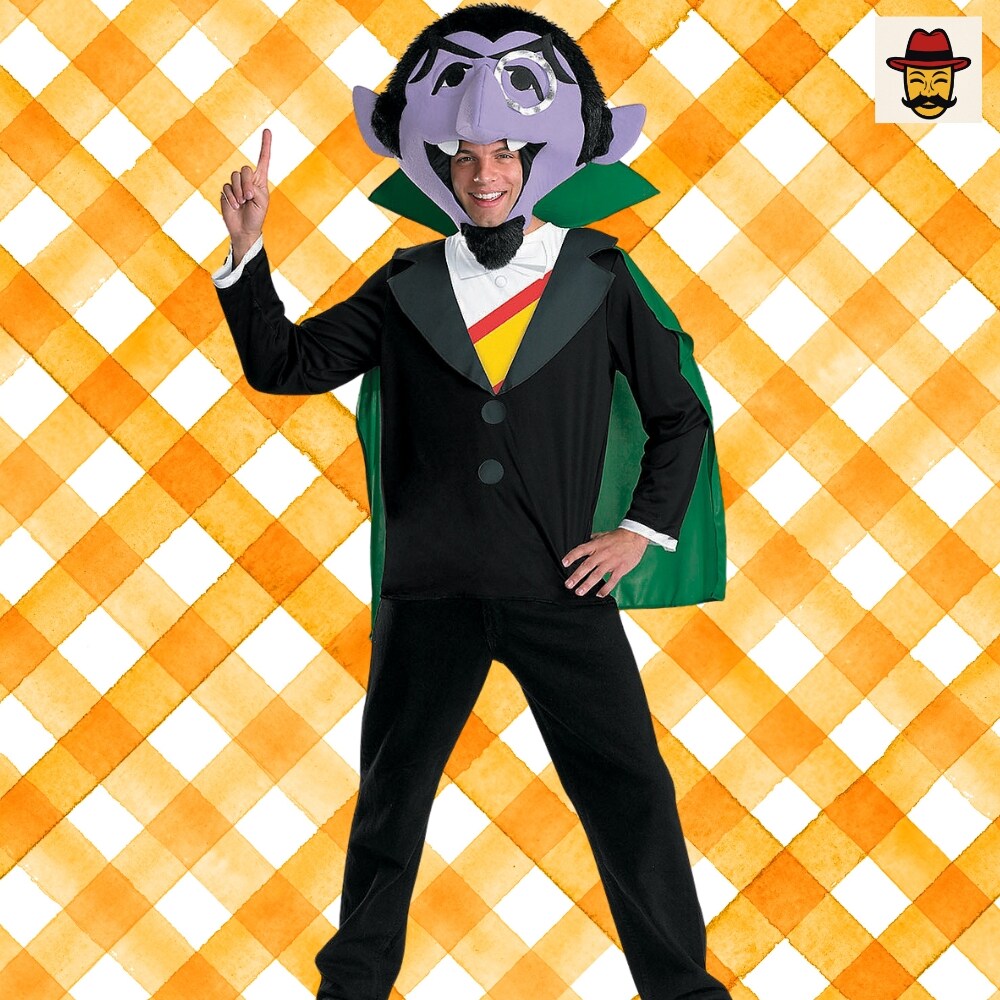 The Count Sesame Street Adult Costume for Halloween Parties