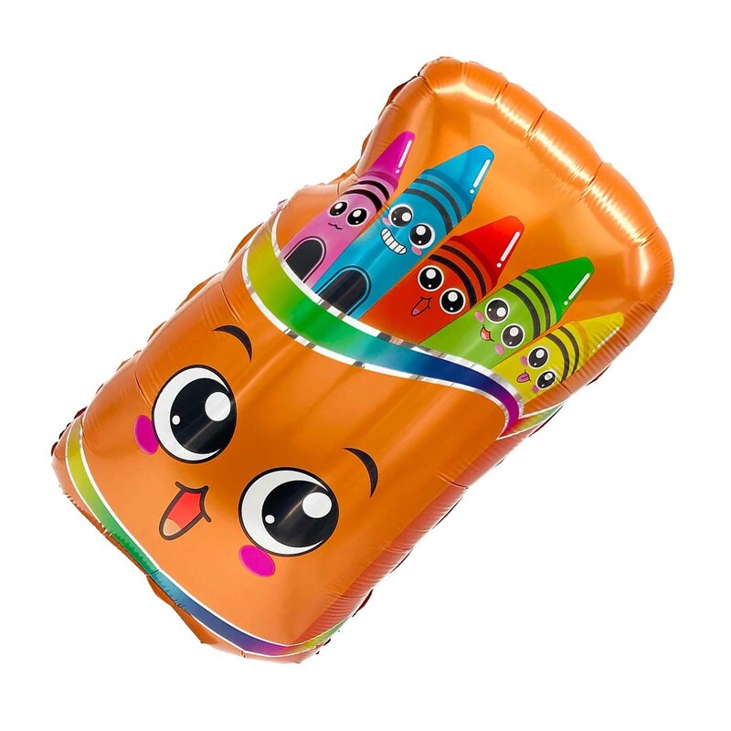 LA Balloons&#xAE; 27 Inch Smiling Crayon Box Balloon