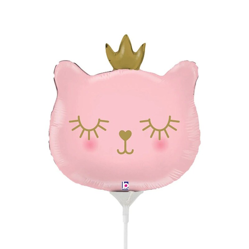 Cat Princess Mini Foil Balloon Air Fill Only 14" Princess Cat Theme