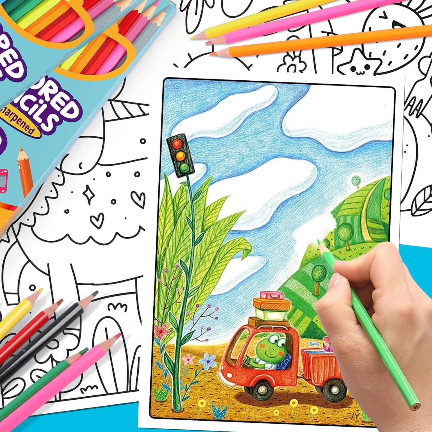 144 Count Colored Pencils for Kids, 12 Packs Colored Pencils Bulk 12 Colors, Pre-sharpened Color Pencils for Adults