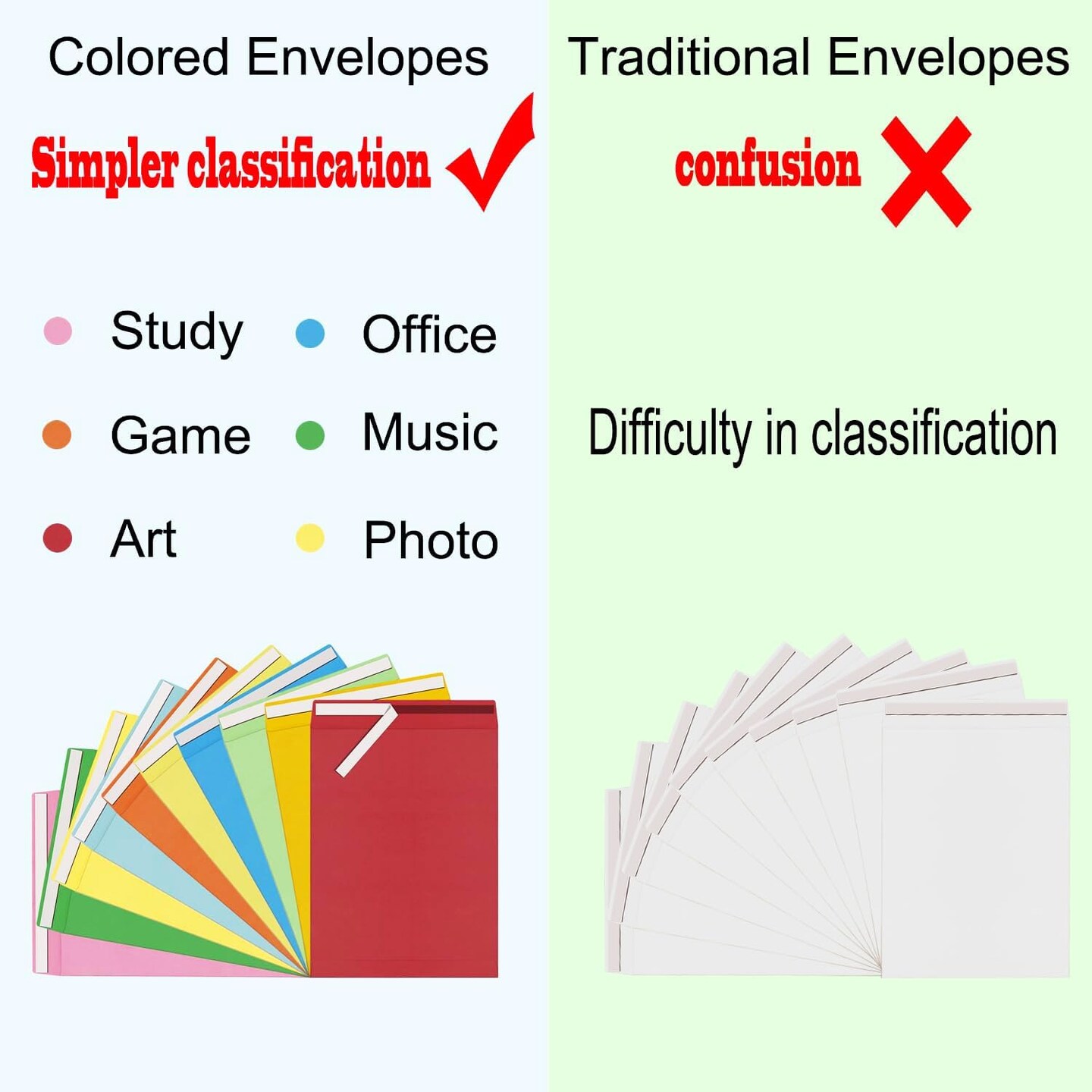 20 Pcs 9x12 inches Colored Catalog Envelopes self seal 28lb Colorful Printable Kraft Ultra Strong Peel &#x26; Seal For Mailing, Storage And Organizing Acid Free
