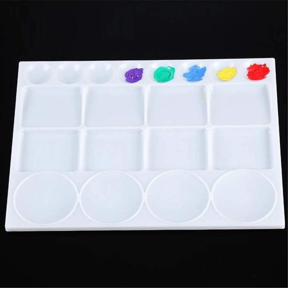 6 Pack 20-Well Palette Watercolor Paint Tray Palettes for Oil, Watercolor and Acrylic Paints