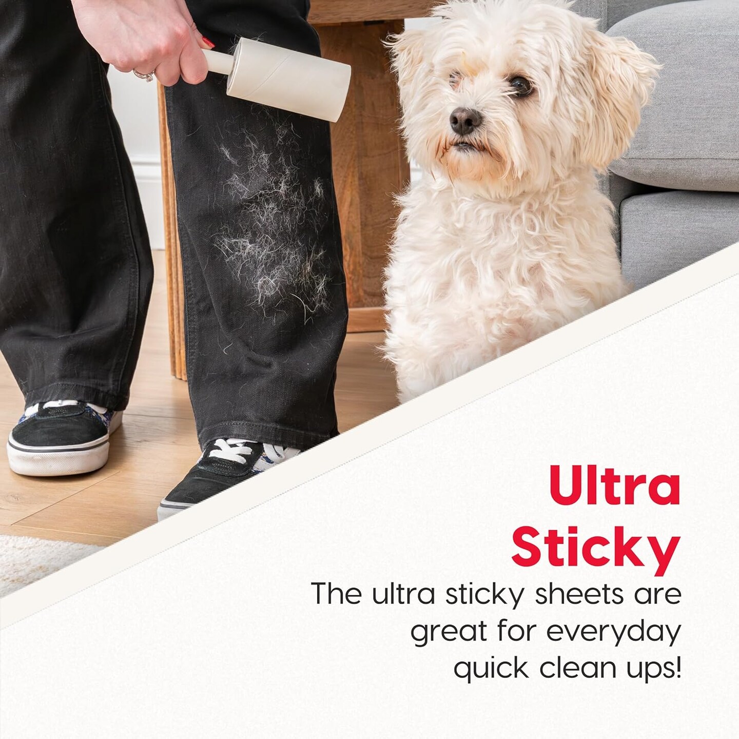 IRIS USA Extra Sticky Lint Roller, Standard Pack Comes with Storage Box and Refills, 90 Sheets/Roll, 720 Sheets Total