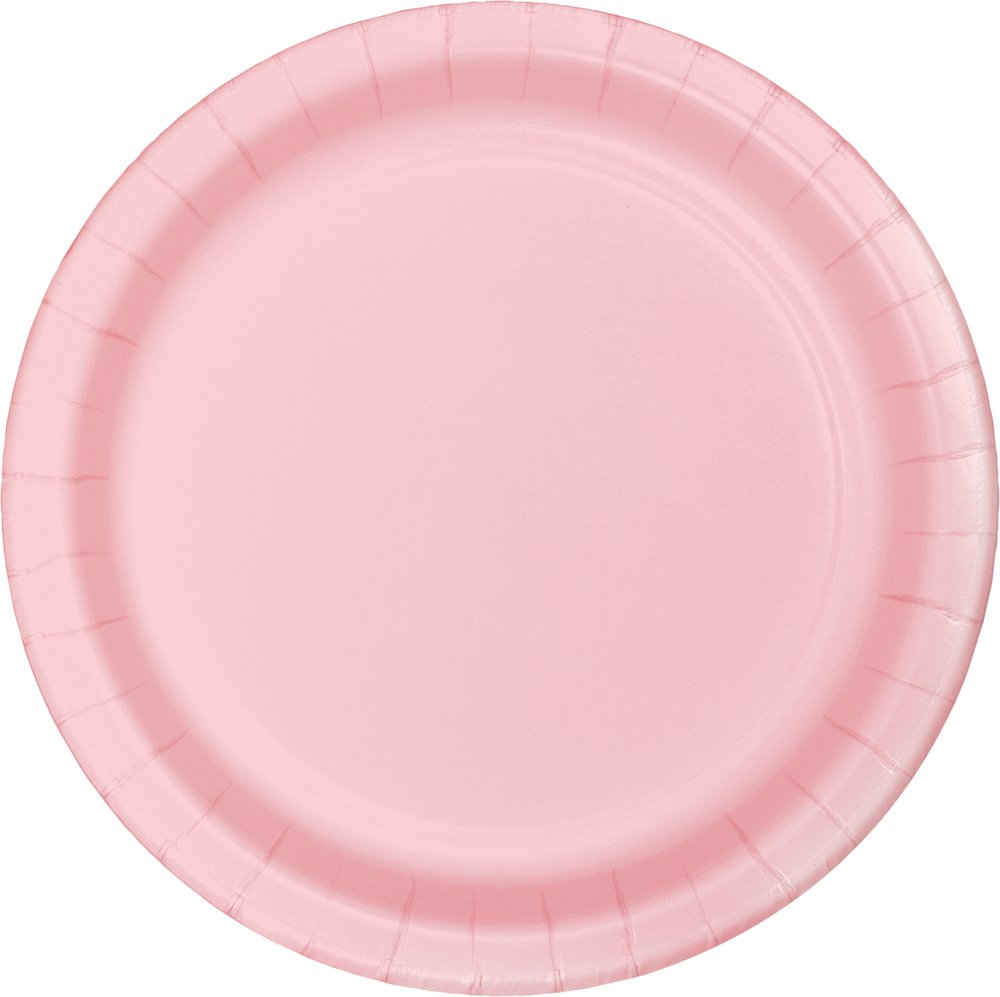 Classic Pink 9&#x22; Round Dinner Plate - 24ct