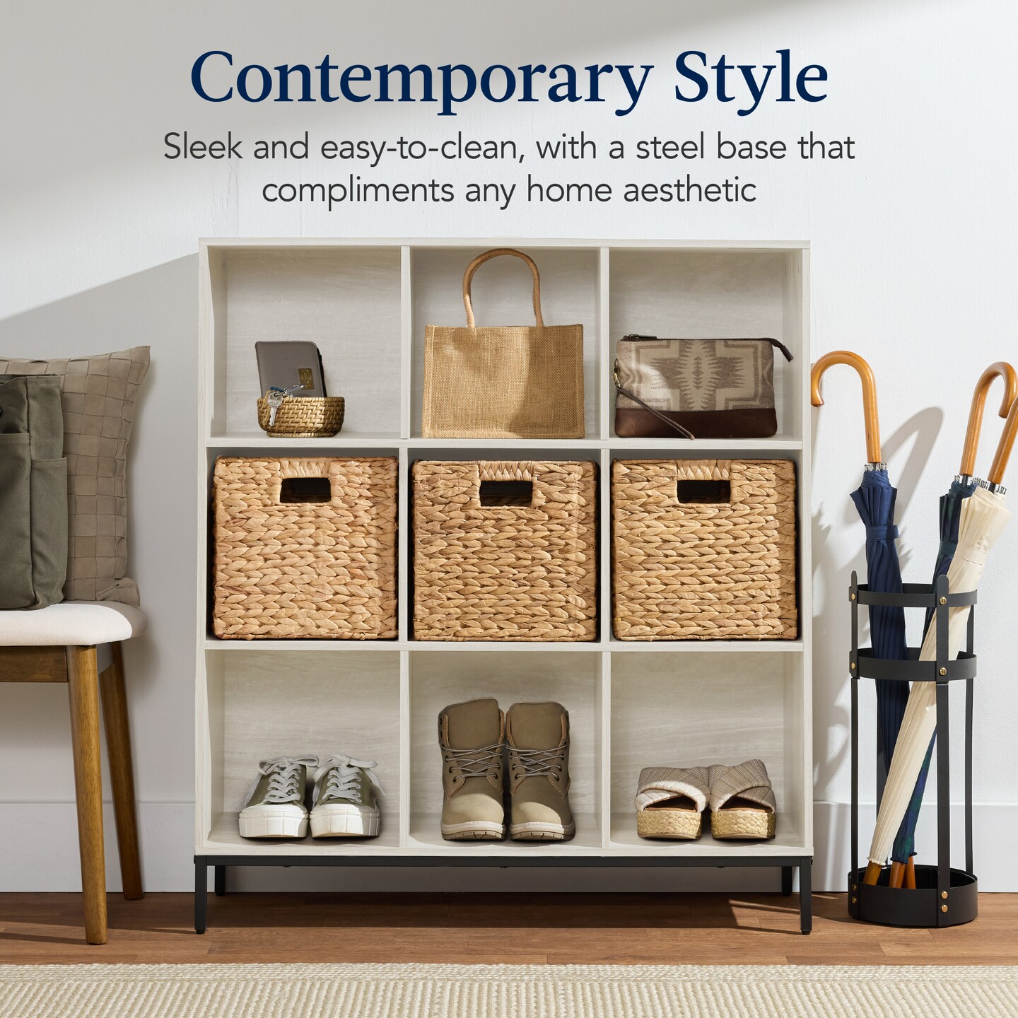 Best Choice Products Elevated 9-Cube Bookshelf, 11in Display Storage Compartment Organizer w/ 3 Removable Back Panels