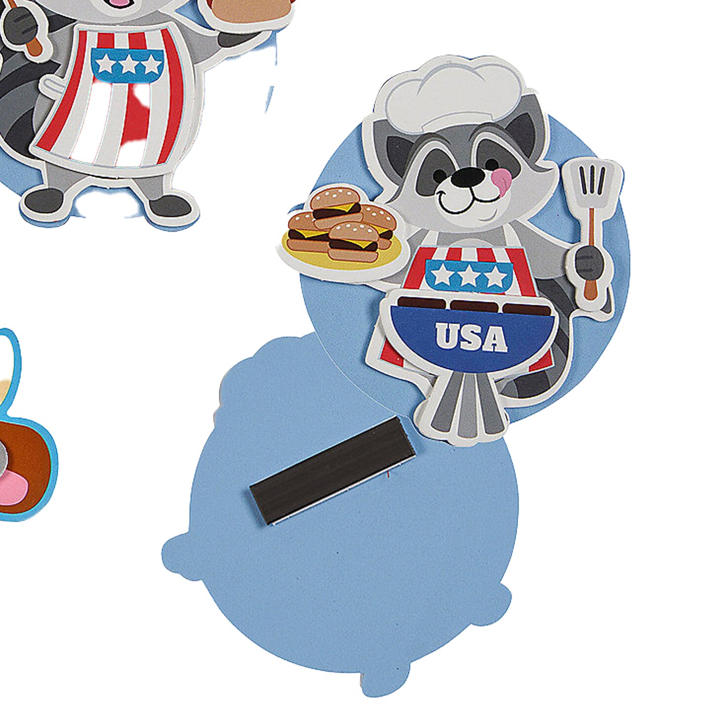 Patriotic 4th of July Animal Magnet Foam Craft Kits Assortment 36 Pieces
