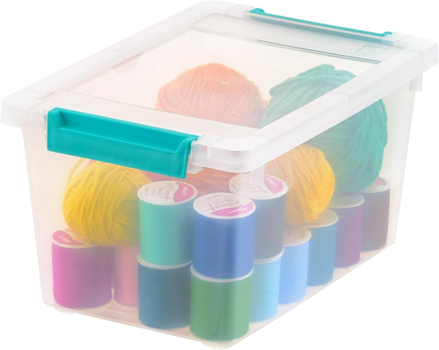 IRIS USA 4 Qt. Plastic Storage Bins Containers with Lids, 6 Pack, Stackable, Clear