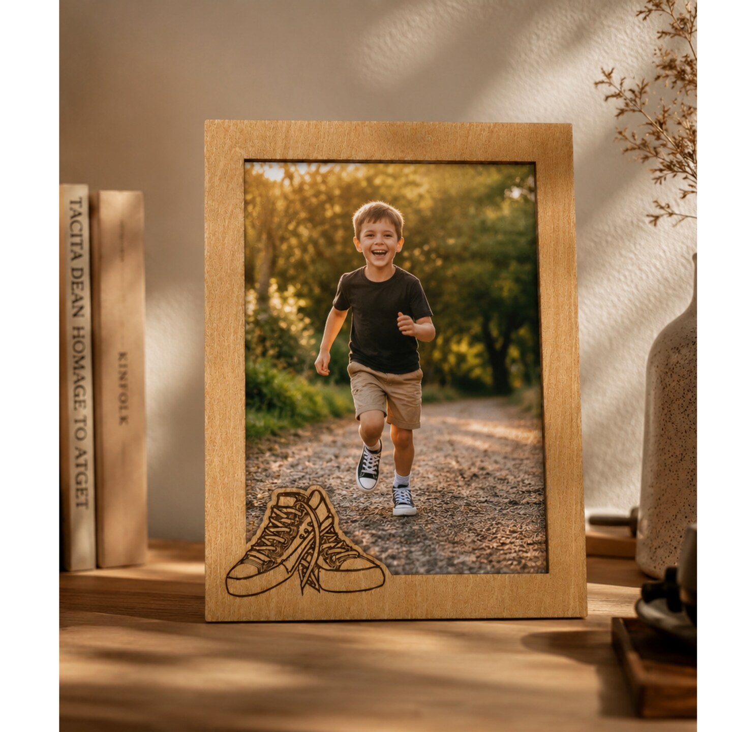 Signature Keepsakes Collection 5x7 Wooden Picture Frame, Rustic