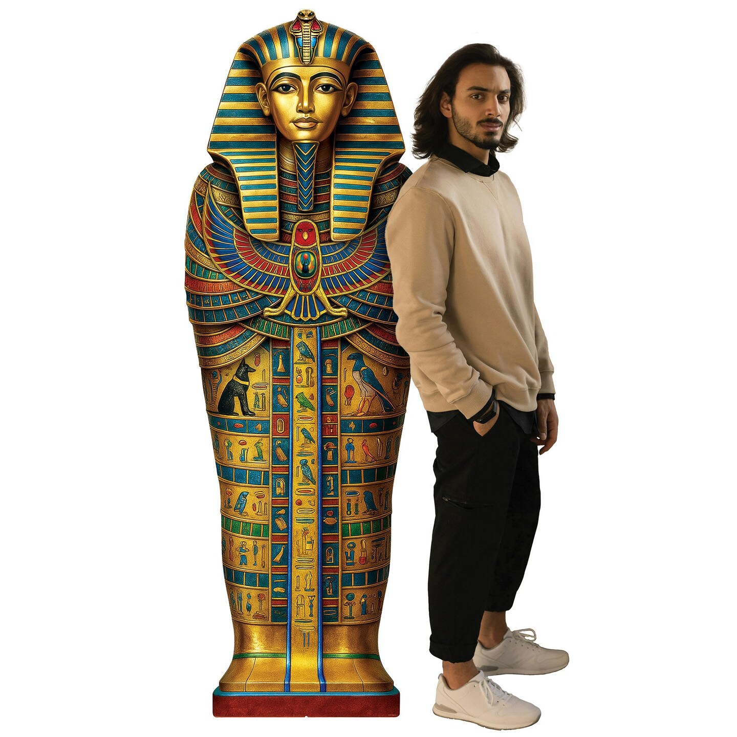 Sphinx Stand-Up Prop Decoration - Ancient Egypt Decor (33" x 6' 5.25")