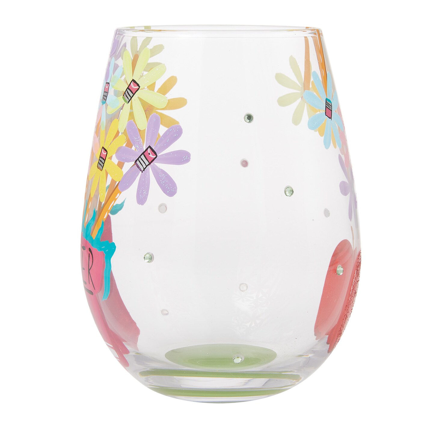 Enesco Lolita Best Teacher Stemless Wine Glass