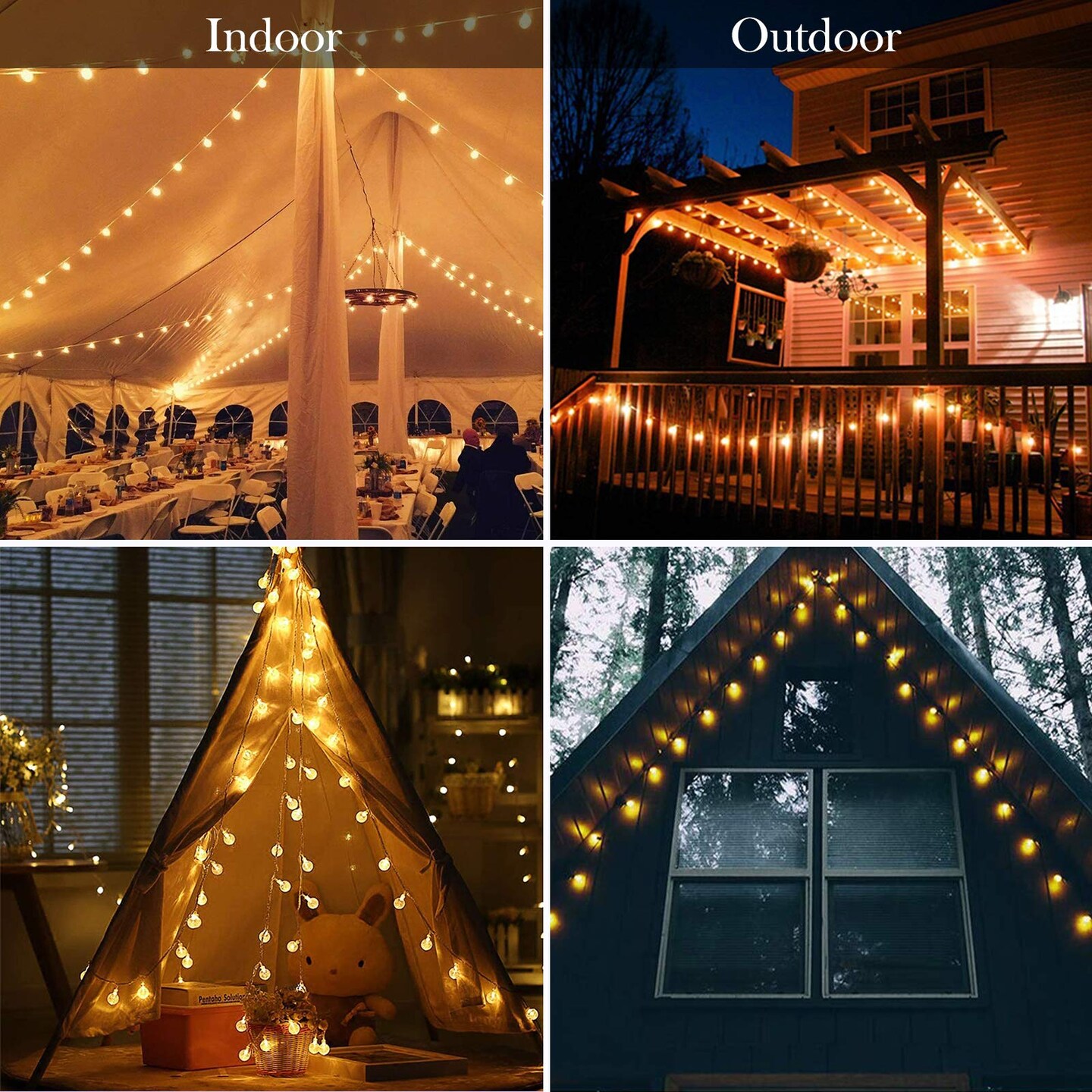 33 FT 80 LED Globe String Lights Battery Operated With Remote - Waterproof Indoor Outdoor Hanging Fairy Lights for Home, Party, Patio, Garden, Wedding, Christmas