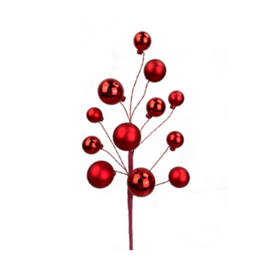 16&#x22; Ornament Ball Pick: Red