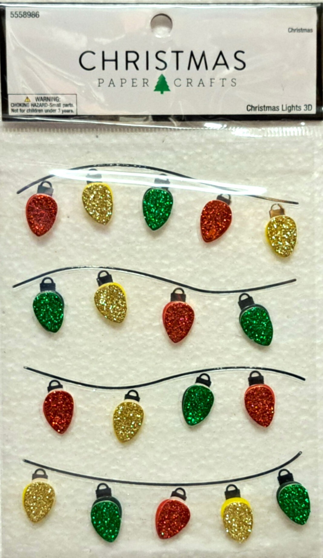 Christmas Paper Crafts Christmas Lights Dimensional Stickers