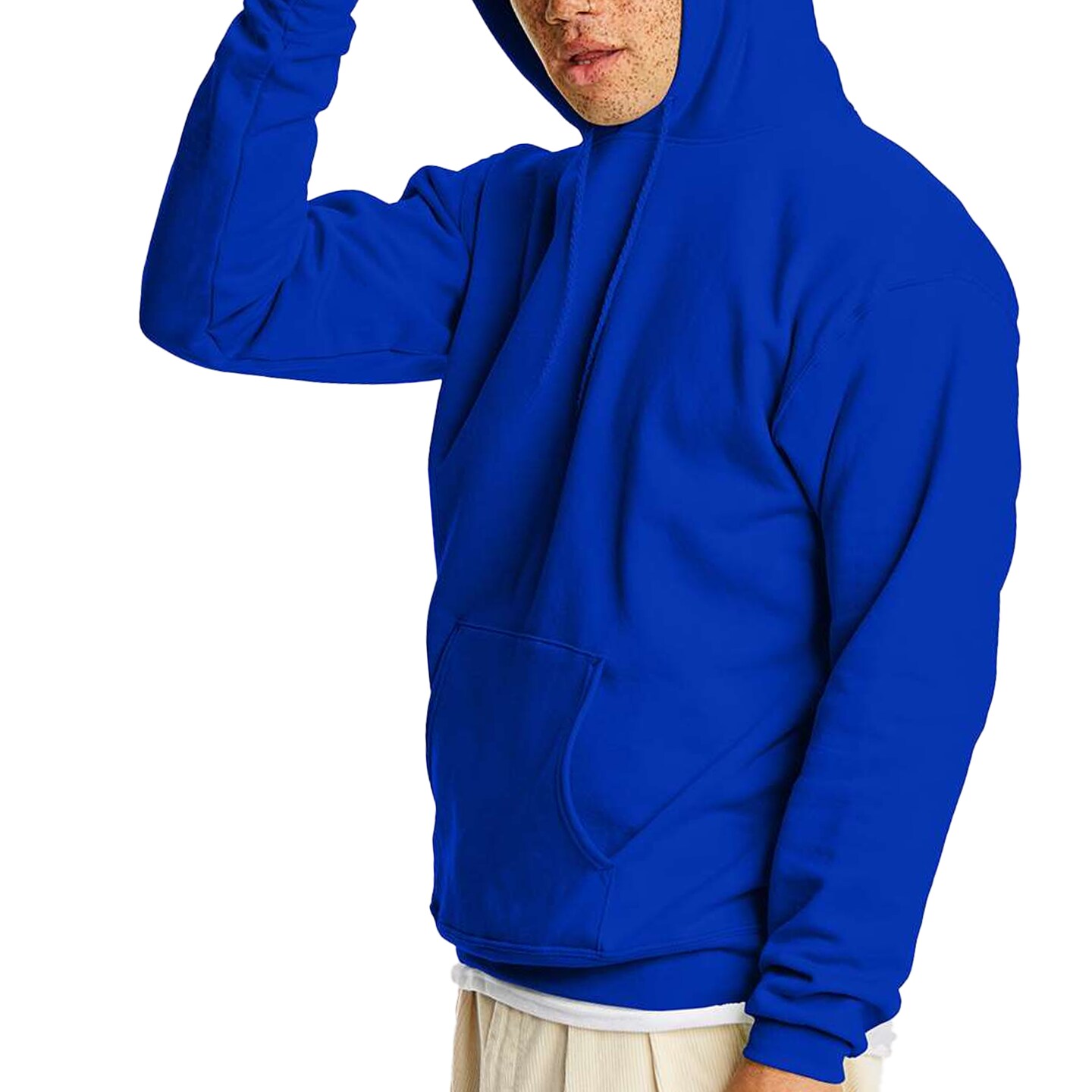 Hanes Men's Ecosmart Fleece Hooded Sweatshirt, Ideal for Cricut & Embroidery
