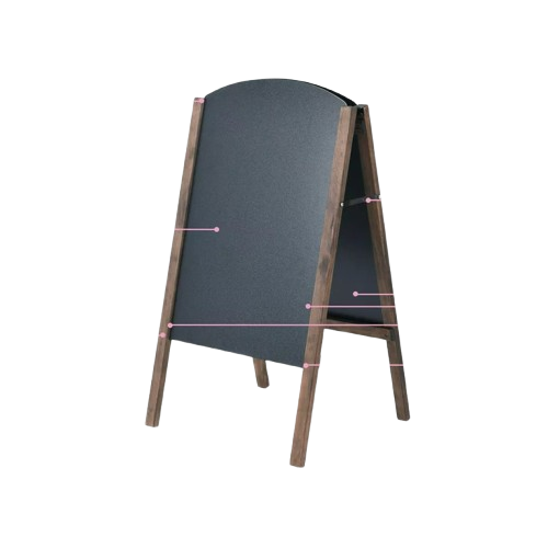 31.5&#x22; Wooden A-Frame Chalkboard Menu Sign Black Board Sidewalk Wedding Signage