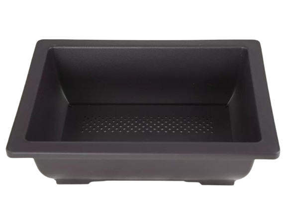 Rectangular Plastic Dark Brown Bonsai / Cactus & Succulent Pot - 10"x 7.5"x 3"