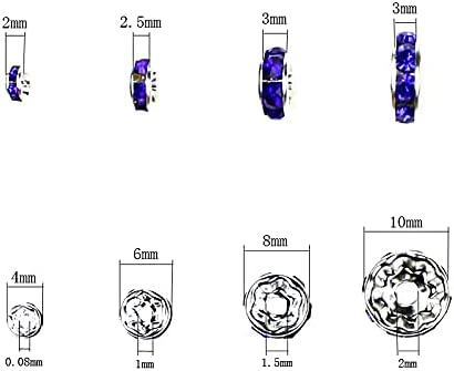 Rondelle Spacer Beads Round Crystal Czech Rhinestone for Bracelets Necklaces Jewelry Making Accessories