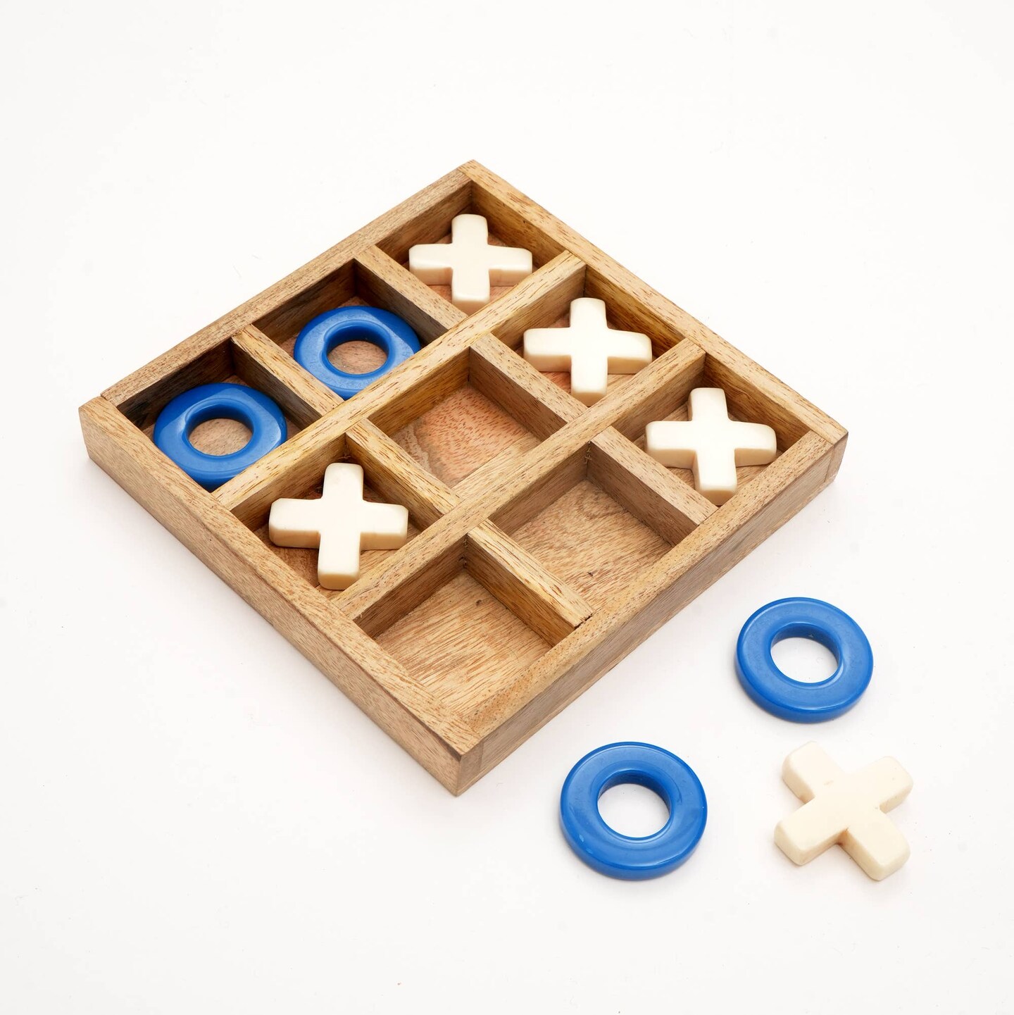 Tic-Tac-Toe Wood &#x26; Resin Board Game