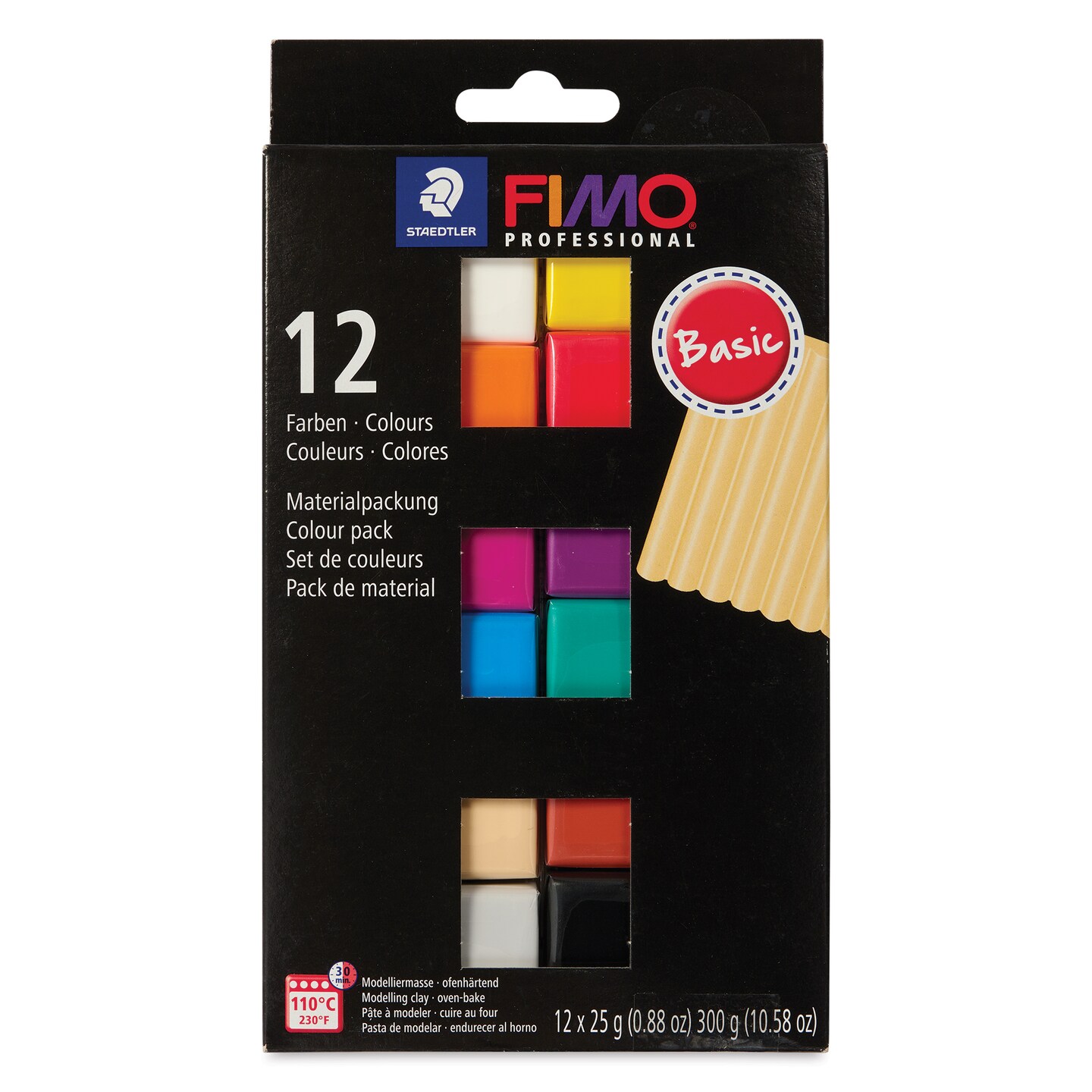 Staedtler Fimo Professional Polymer Clays - Basic Colors, Set of 12