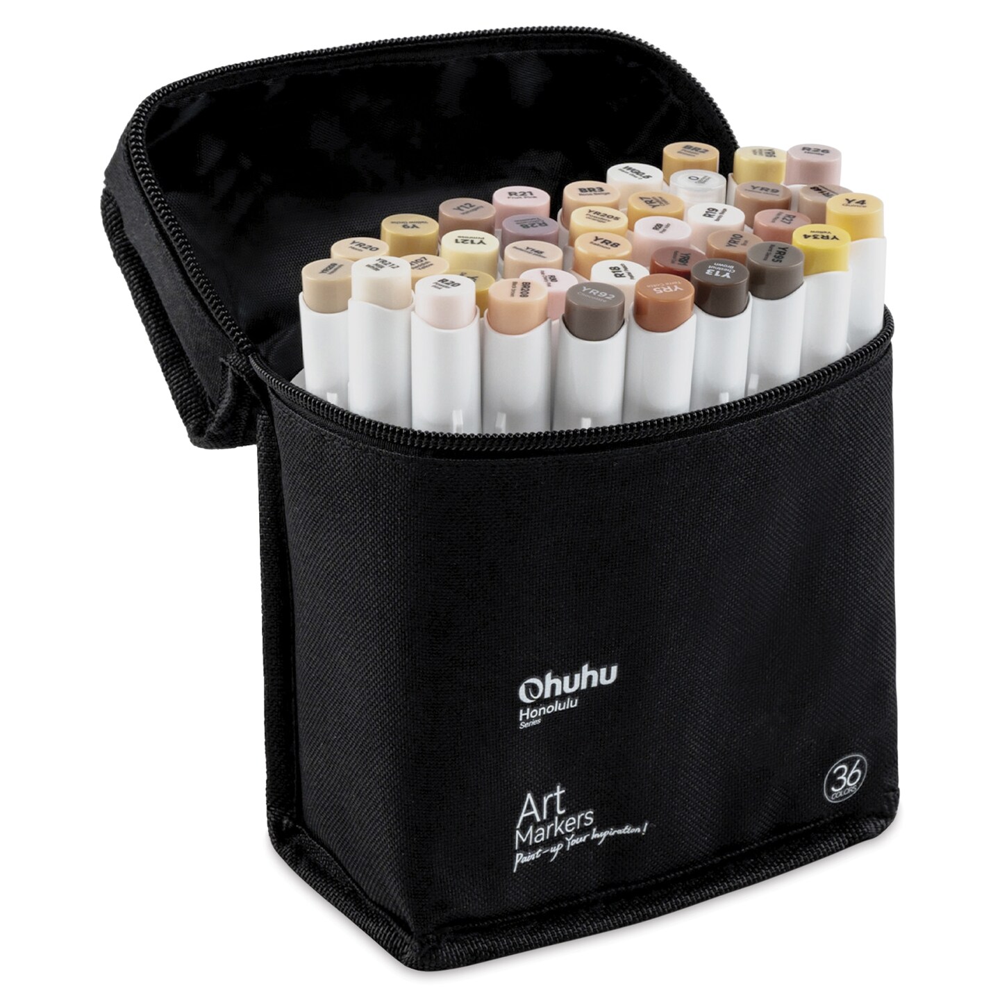 Ohuhu Honolulu B Dual Tip Marker Sets - Set of 36, Skin Tones