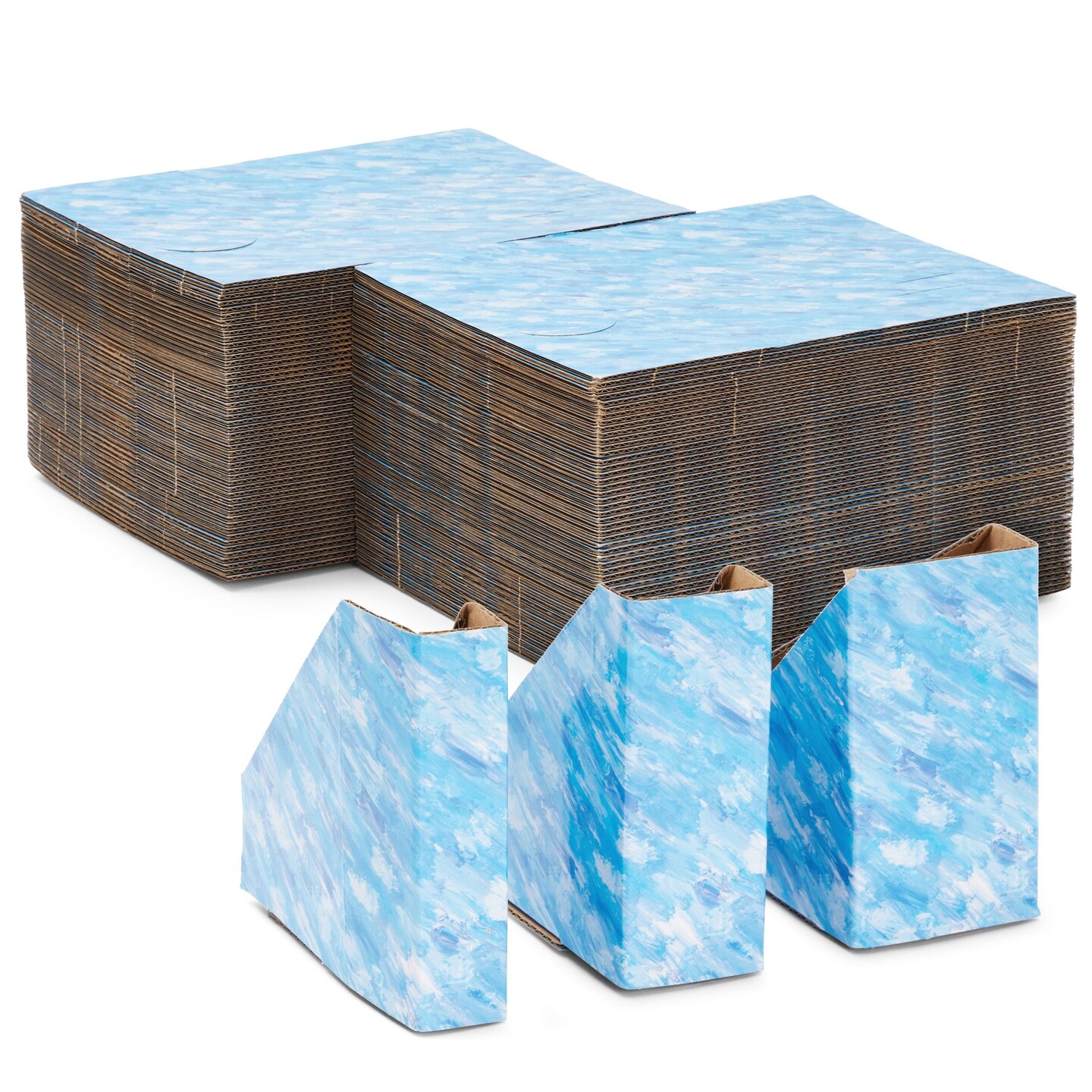 100 Pack Blue Picture Frame Corner Protectors for Shipping Art, Adjustable Cardboard Edges for Moving (Fits 1&#x22;, 1.5&#x22;, 2.2&#x22; Frames)