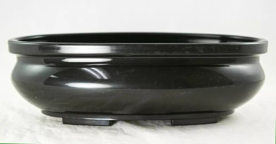 Oval Plastic Heavy Duty Bonsai, Succulent Pot 9"x 5"x 2.75" - Black w/ Mesh