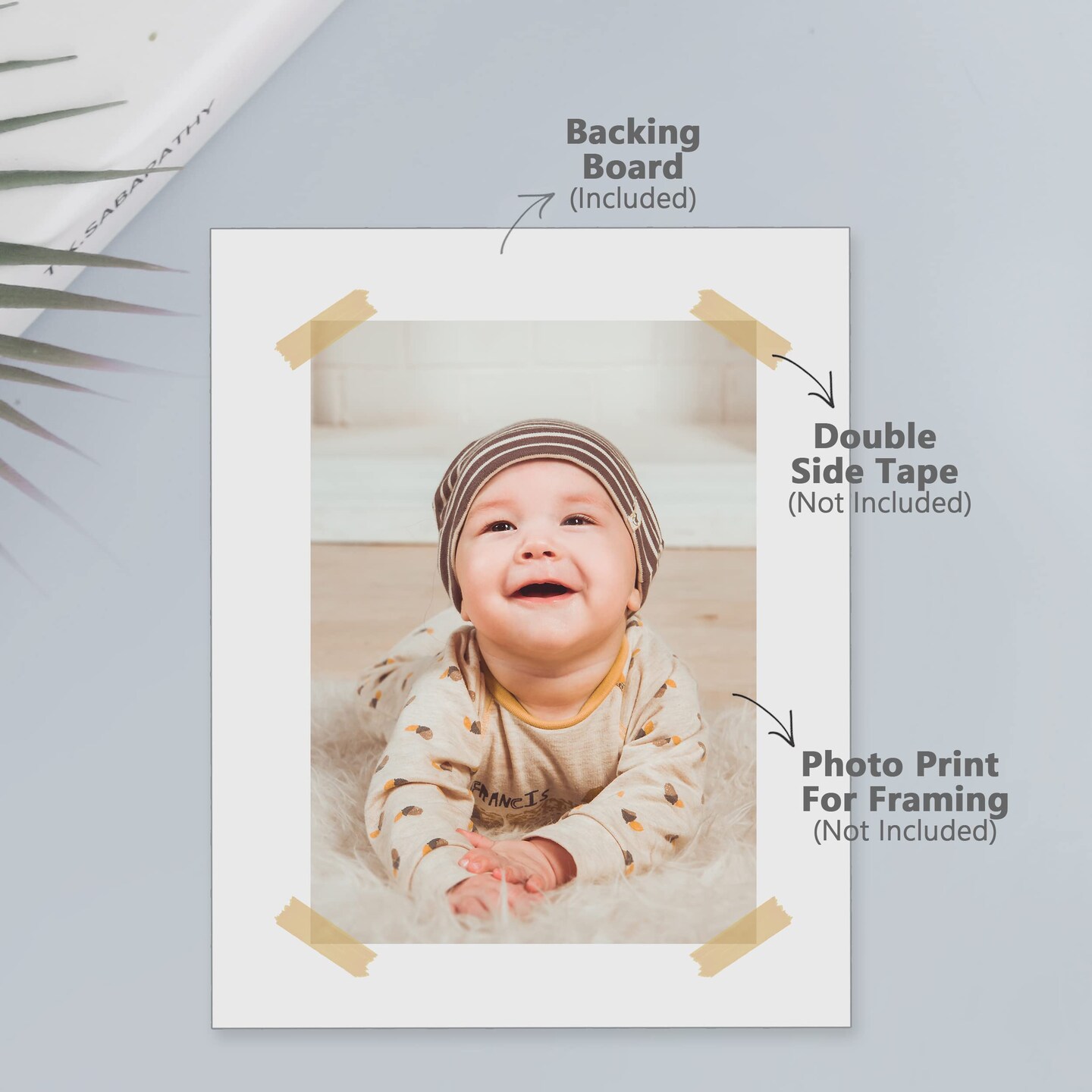 25 Pack Backing Boards Only - 8x8 Uncut White Mats Matboards, Acid Free & White Core Backerboards, Ideal for Photos/Pictures/Prints/Frames/Arts