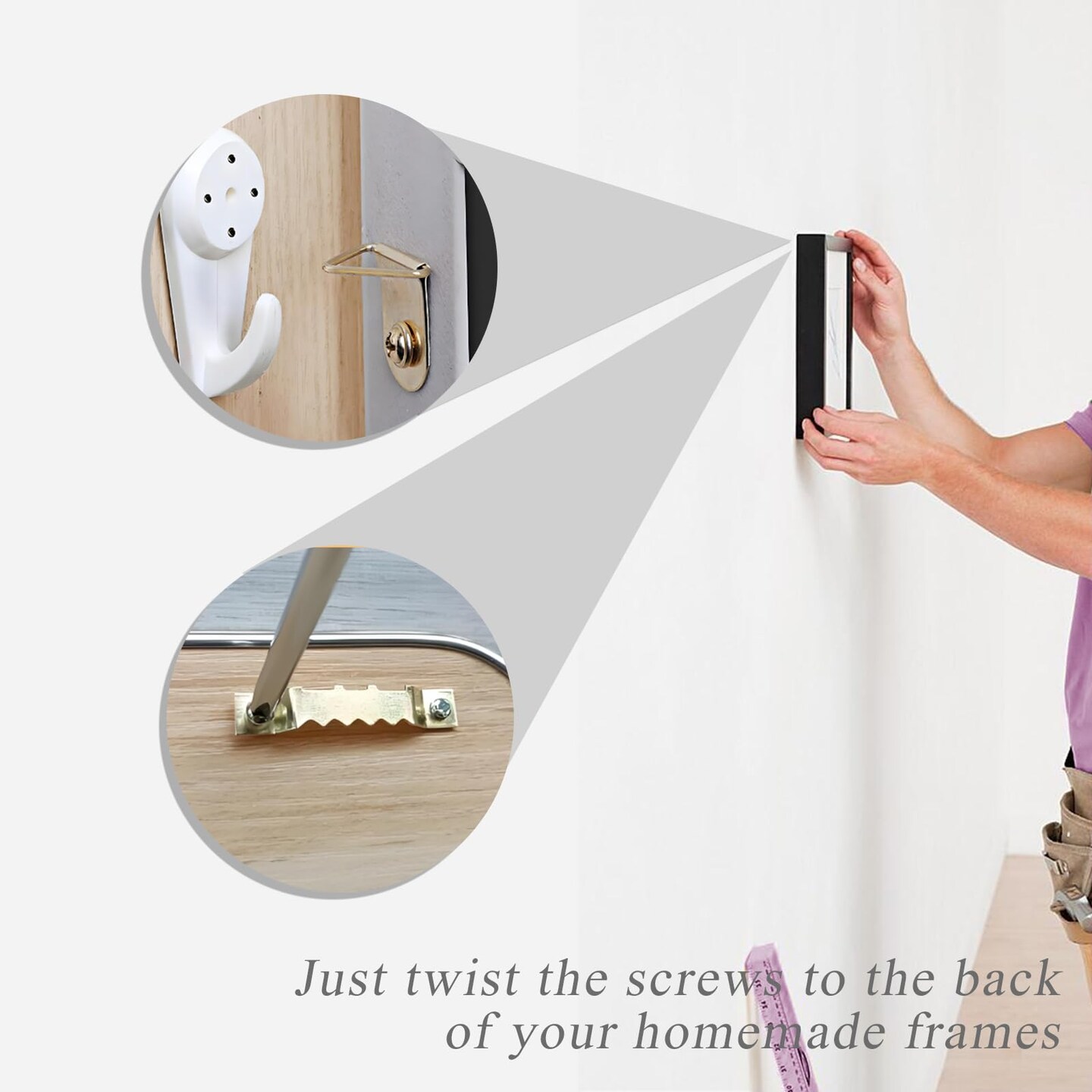 353PCS Picture Hanging Kit,Picture Hangers Heavy Duty Picture Hanging Hooks with Screws,Picture Frame Hooks Heavy Duty Picture Framing Supplies Kit for Picture Hanging(7 Types)