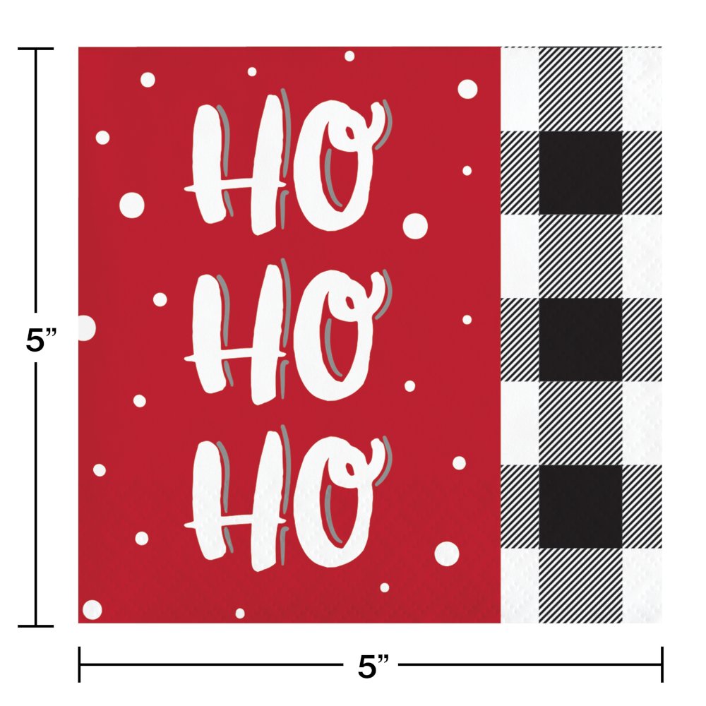 Santa Fun Christmas Beverage Napkins - 16ct