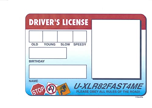 Drivers License DMV Edible Cake or Cupcake Topper fit 1/4 sheet cake or larger