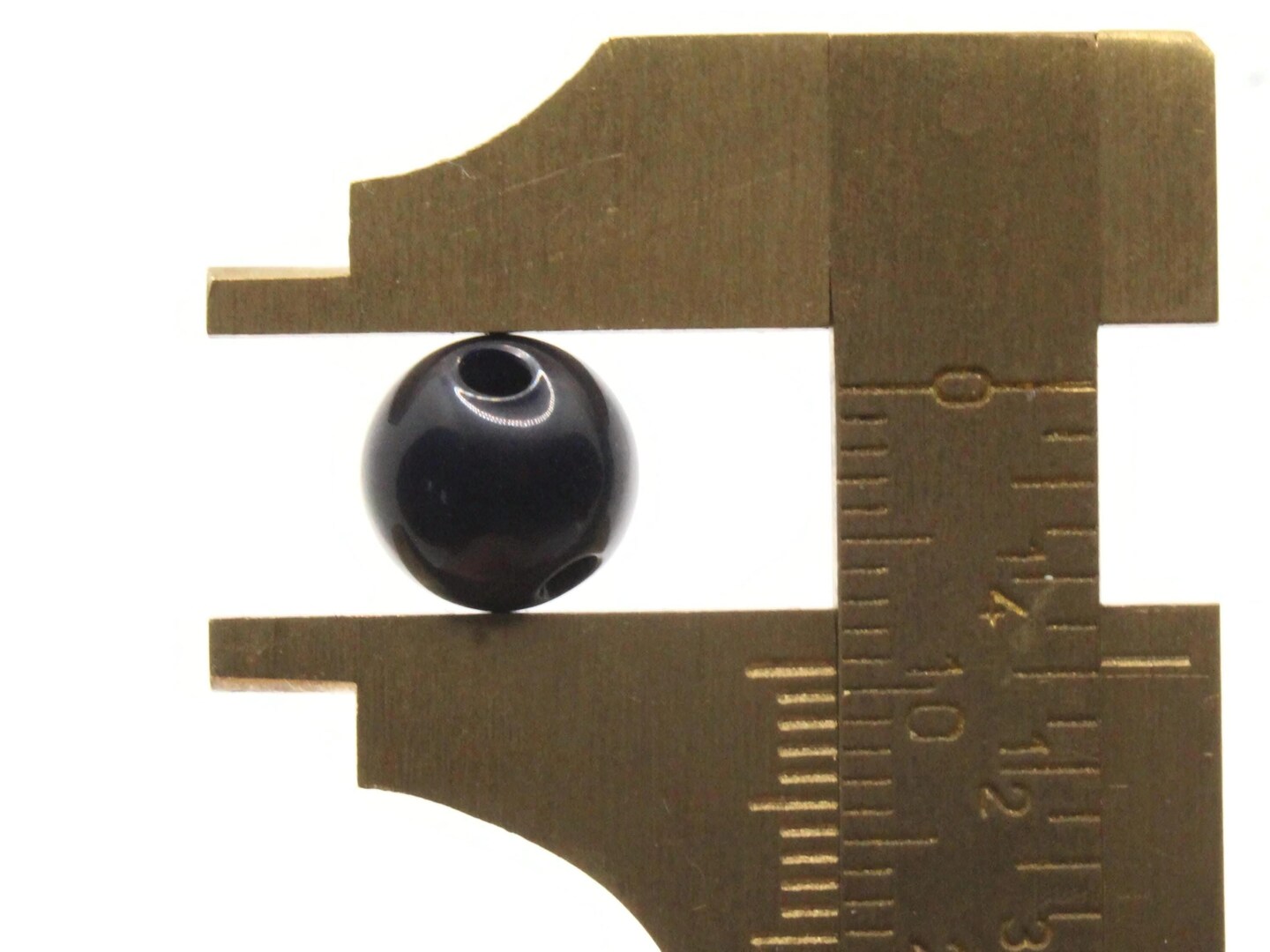 12 9mm 3/8 Inch Round Black Vintage Lucite Ball Buttons