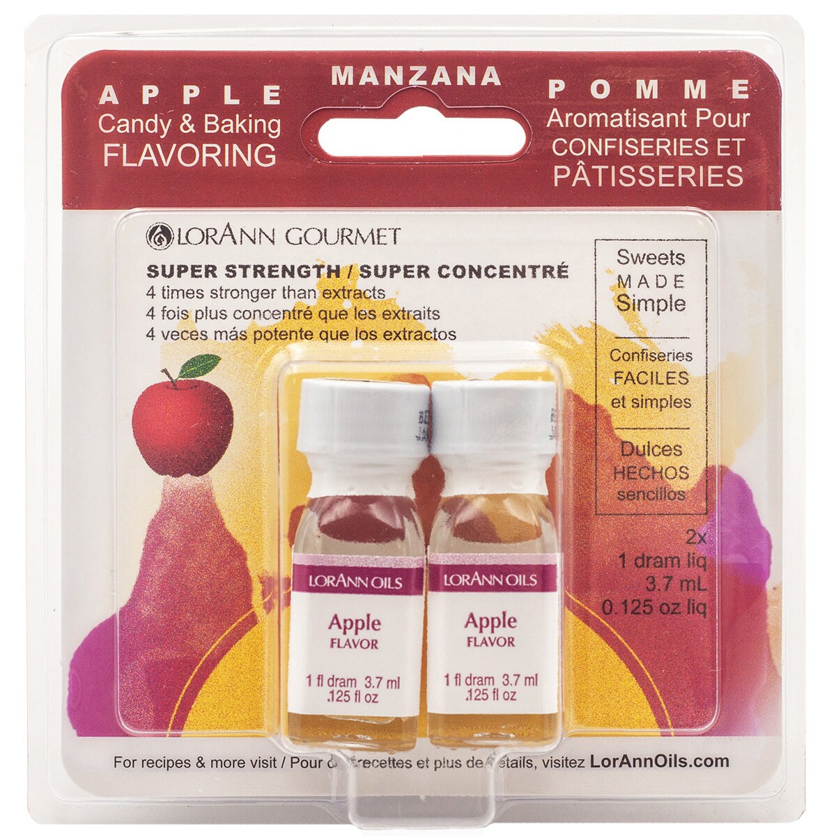LorAnn Oils Apple Super Strength Flavor, 1 Dram Twin Pack