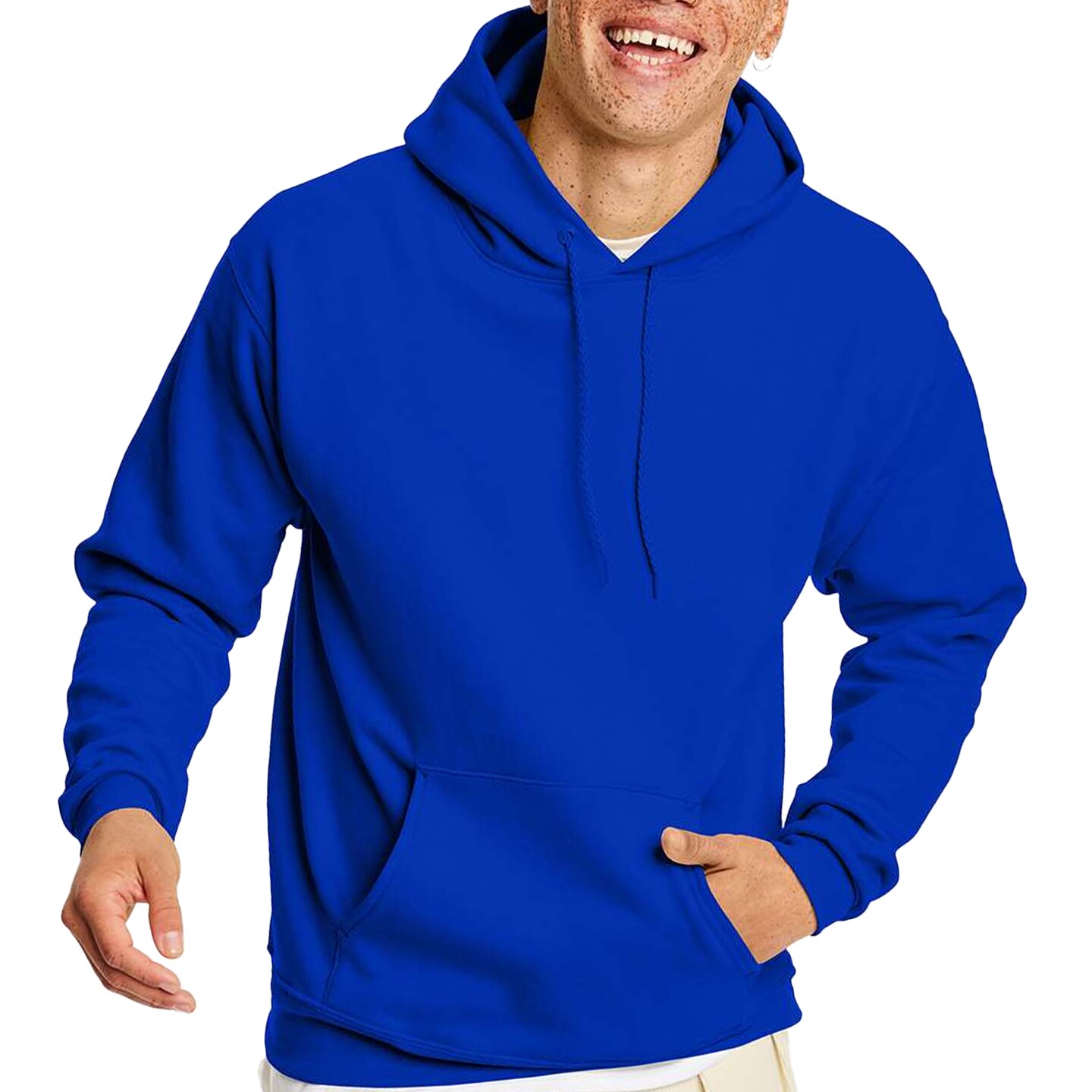 Hanes Men's Ecosmart Fleece Hooded Sweatshirt, Ideal for Cricut & Embroidery