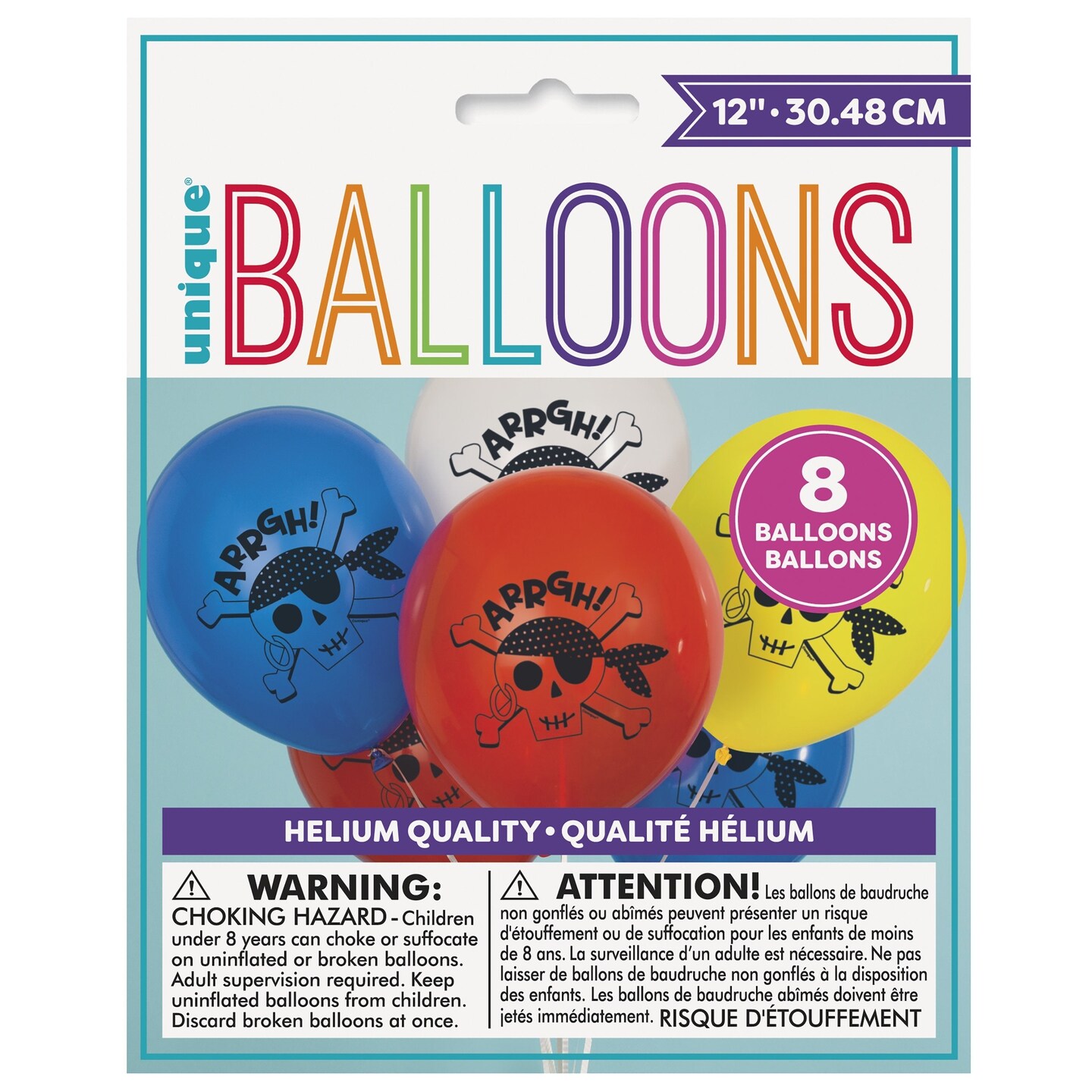 Ahoy Pirate 12&#x22; Latex Balloons - 8ct